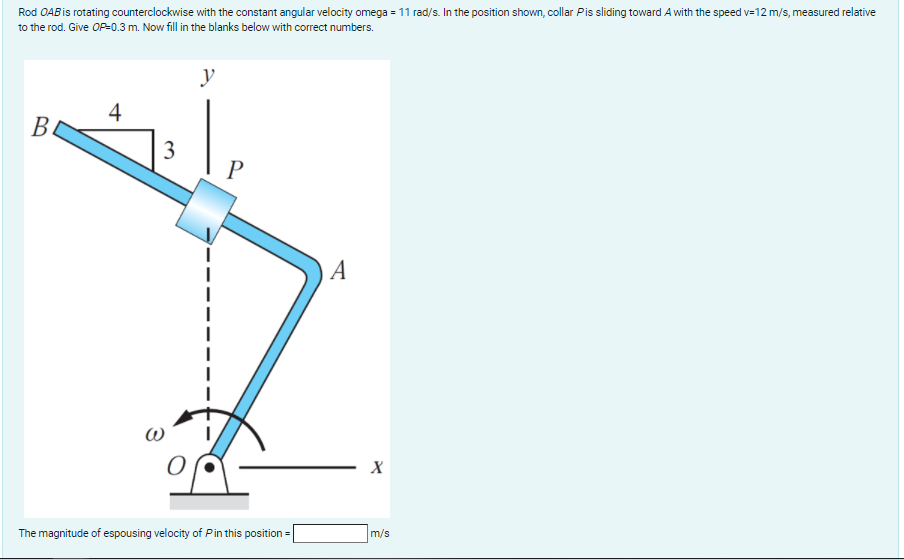 Solved Rod OAB is rotating counterclockwise with the