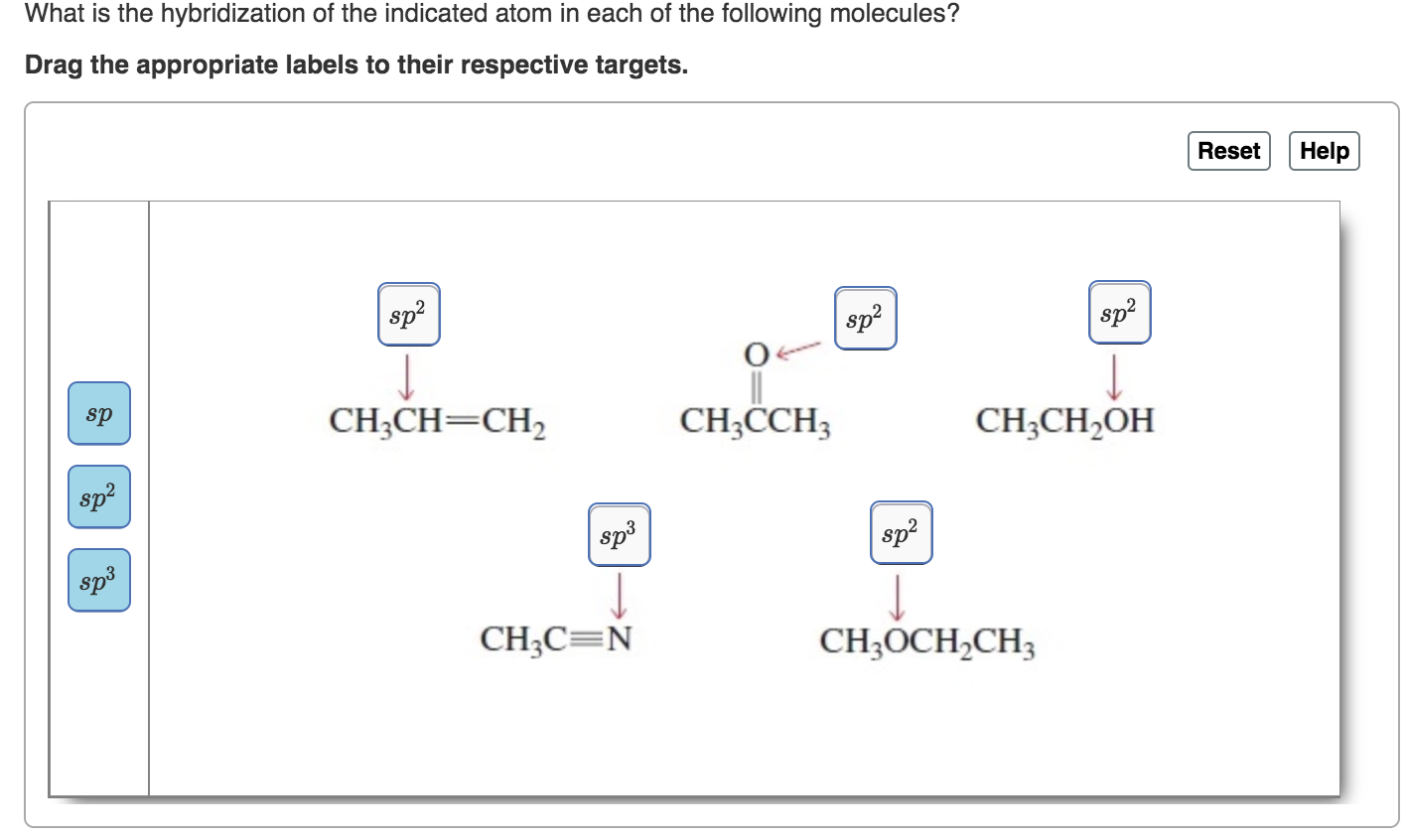 Solved What Is The Hybridization Of The Indicated Atom In