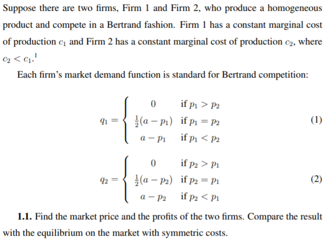 Solved Suppose There Are Two Firms, Firm 1 And Firm 2, Who | Chegg.com