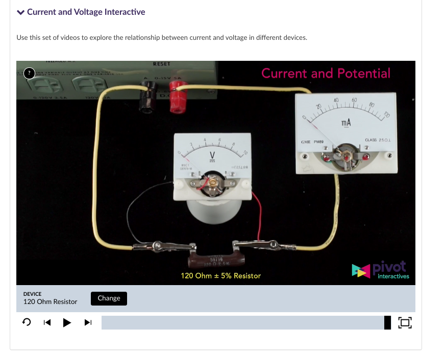 Solved Current and Voltage Interactive Use this set of | Chegg.com