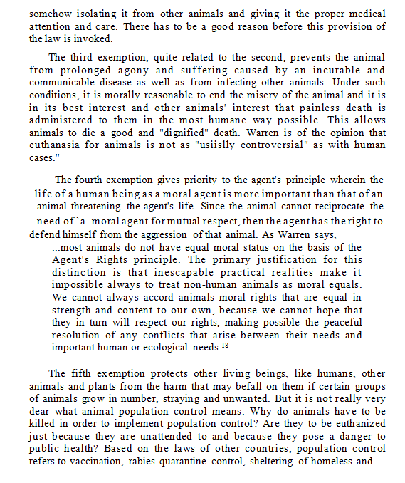 Solved The Ethical Presuppositions and Issues of the Animal