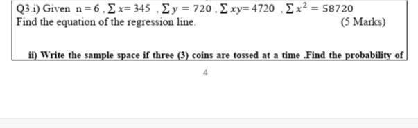 Solved Ii Write The Sample Space If Three 3 Coins Are Chegg Com