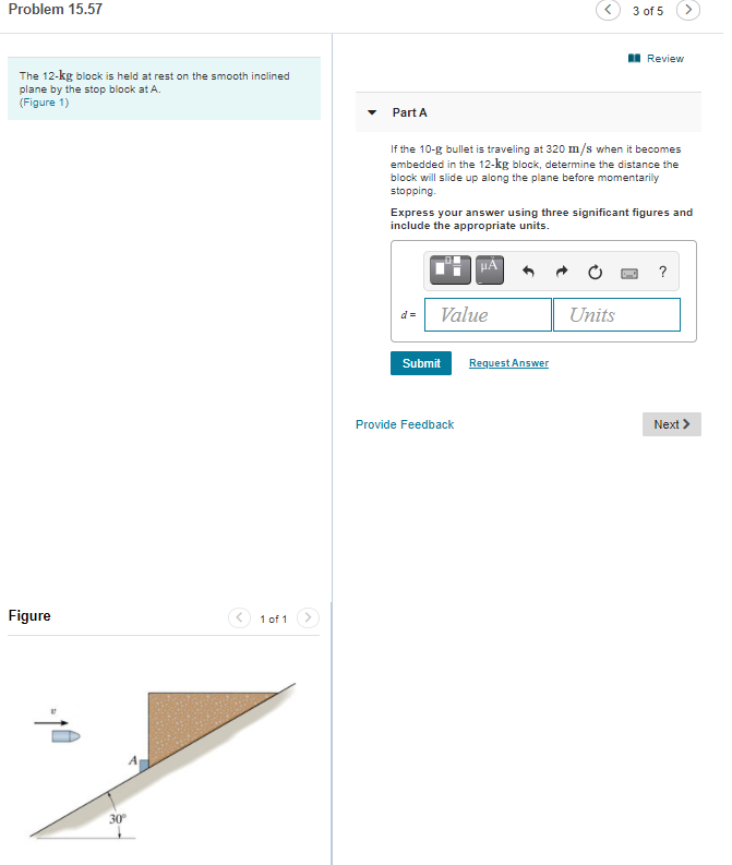 Solved Problem 15.57 3 of 5 I Review The 12-kg block is held | Chegg.com