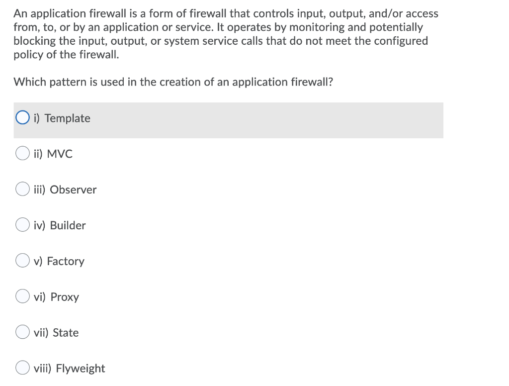 Solved An application firewall is a form of firewall that | Chegg.com