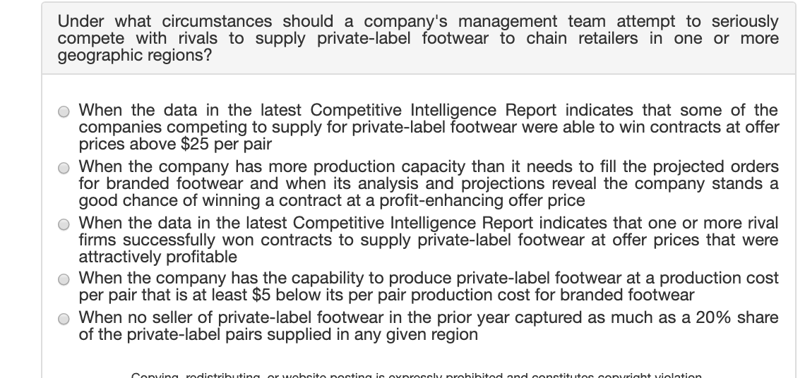 Solved Under what circumstances should a company's | Chegg.com