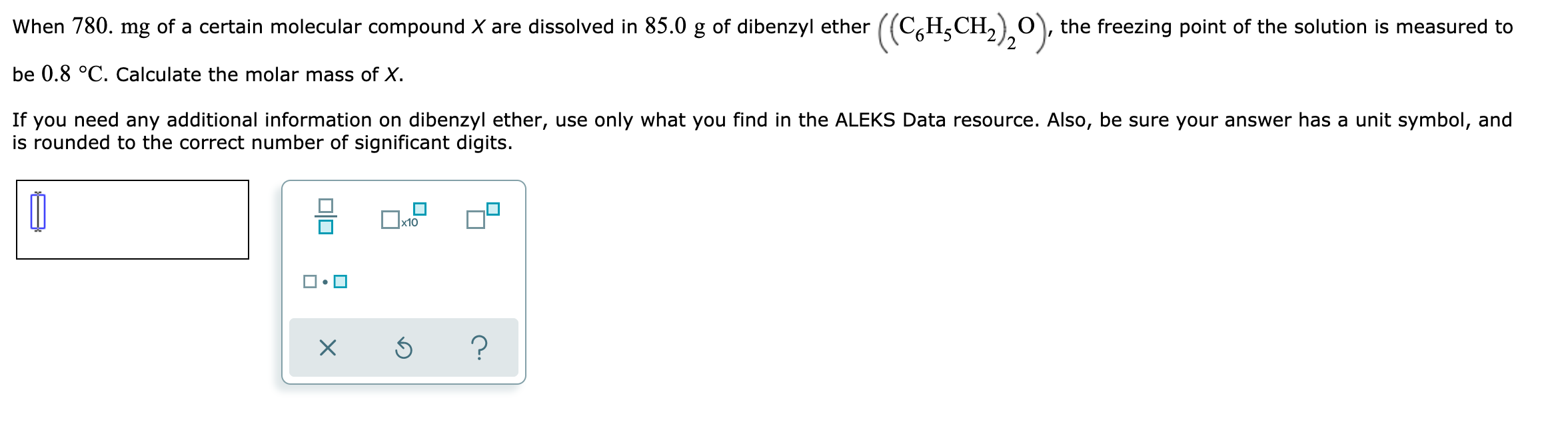 When 780 Mg Of A Certain Molecular Compound X Are Chegg Com