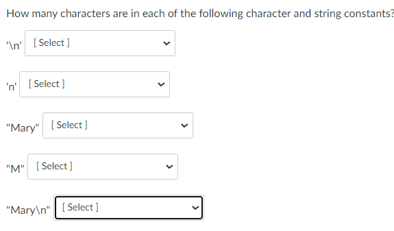 Solved How many characters are in each of the following | Chegg.com