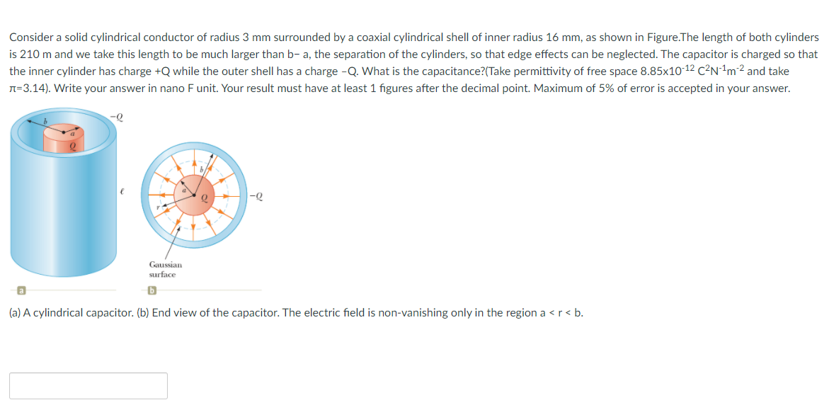 Solved Consider a solid cylindrical conductor of radius 3 mm | Chegg.com