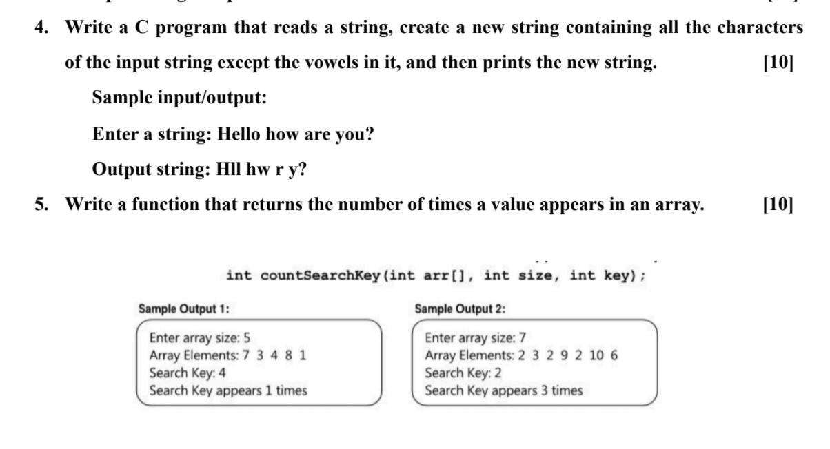 Solved 4. Write a C program that reads a string, create a