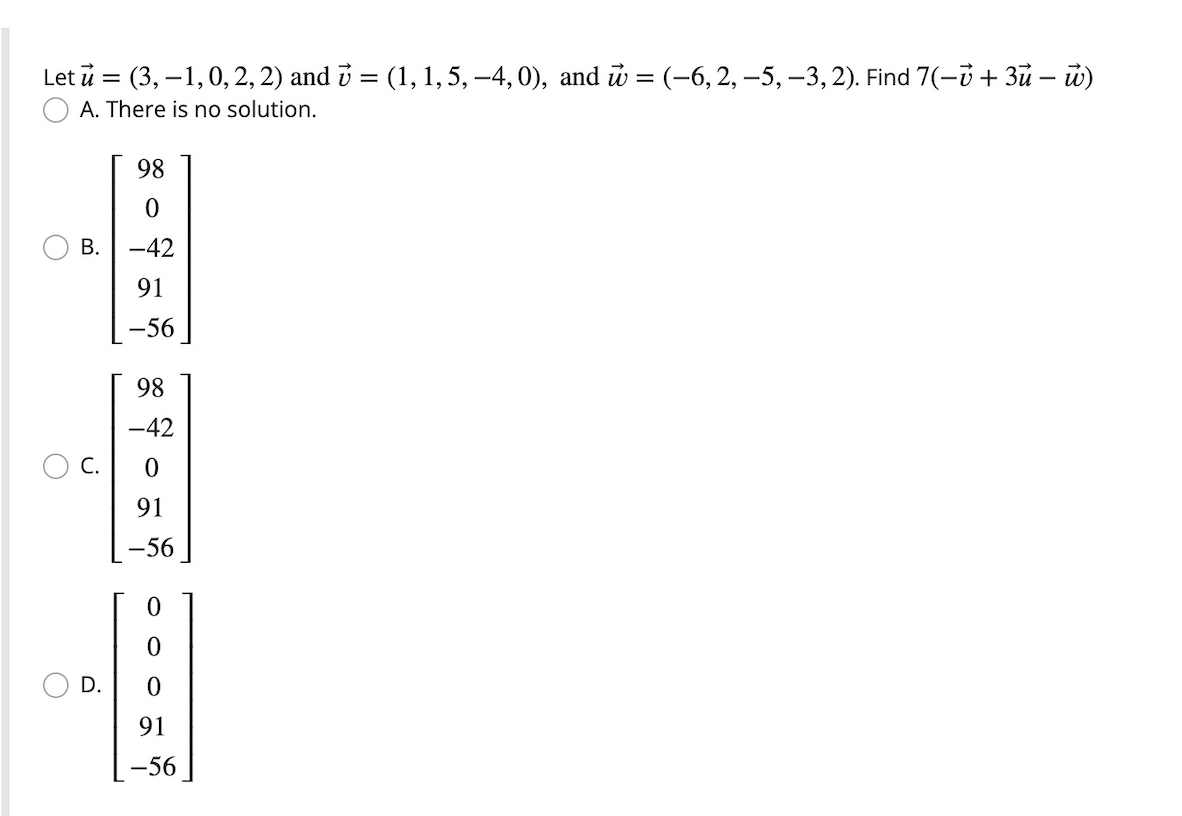 Solved Let u=(3,−1,0,2,2) and v=(1,1,5,−4,0), and | Chegg.com