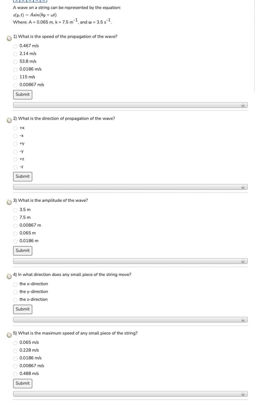 Solved A wave on a string can be represented by the | Chegg.com