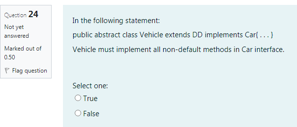 Solved Question 23 A class can implement multiple | Chegg.com
