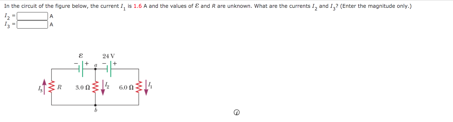 Solved In the circuit of the figure below, the current I, is | Chegg.com