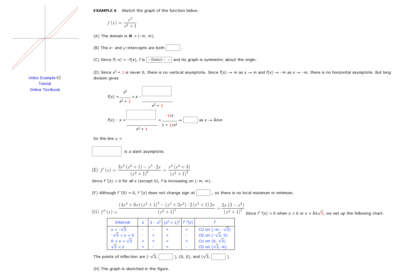 Solved Example 6 Sketch The Graph Of The Function Below Chegg Com