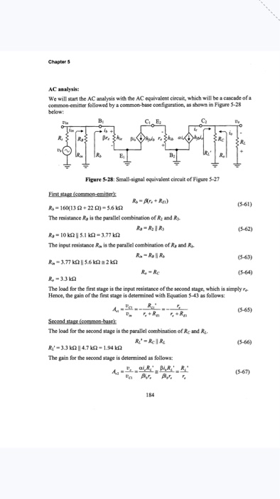 Solved Chapter 5 5.4 THE CASCODE AMPLIFIER The DC analysis | Chegg.com