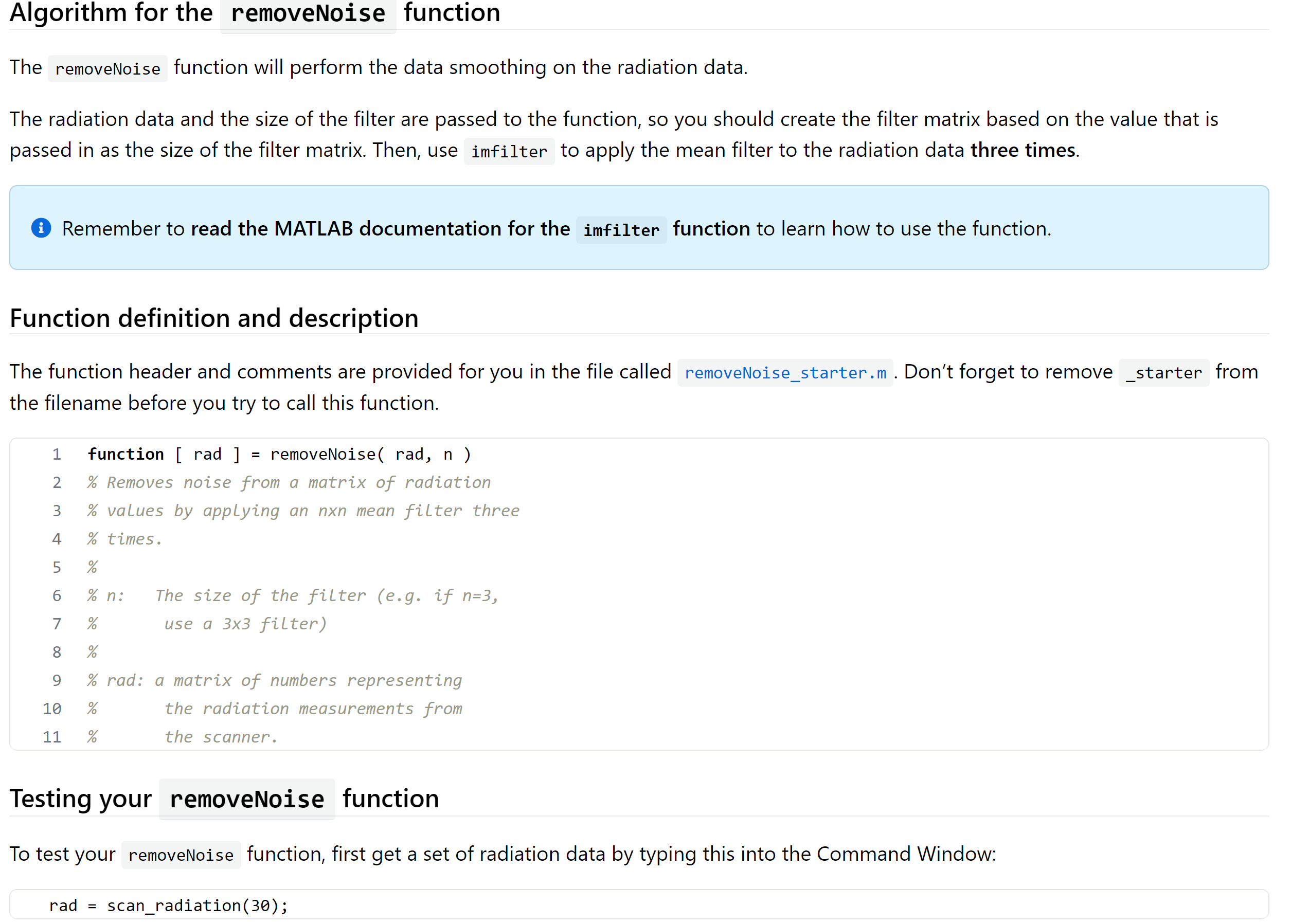 Solved Function definition and description Testing your | Chegg.com