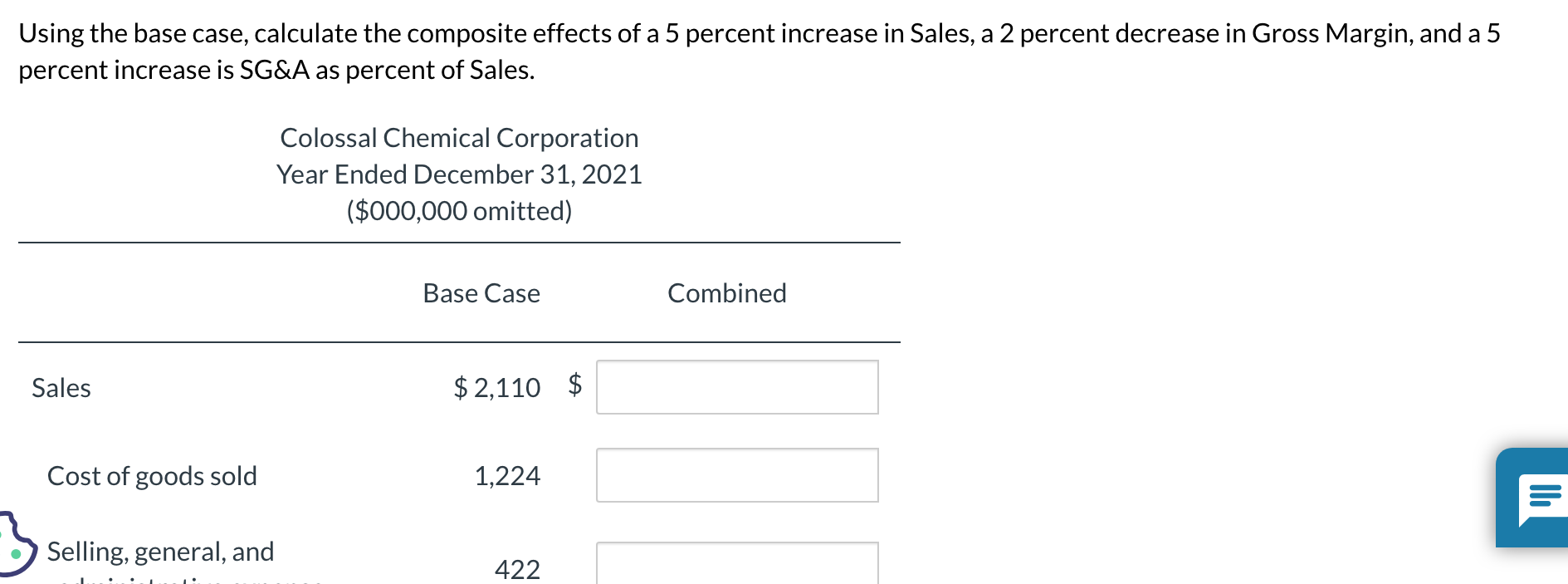 Solved For the base case in this section, as a percentage of