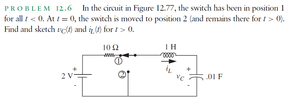 Solved PROBLEM 12.6 In the circuit in Figure 12.77, the | Chegg.com