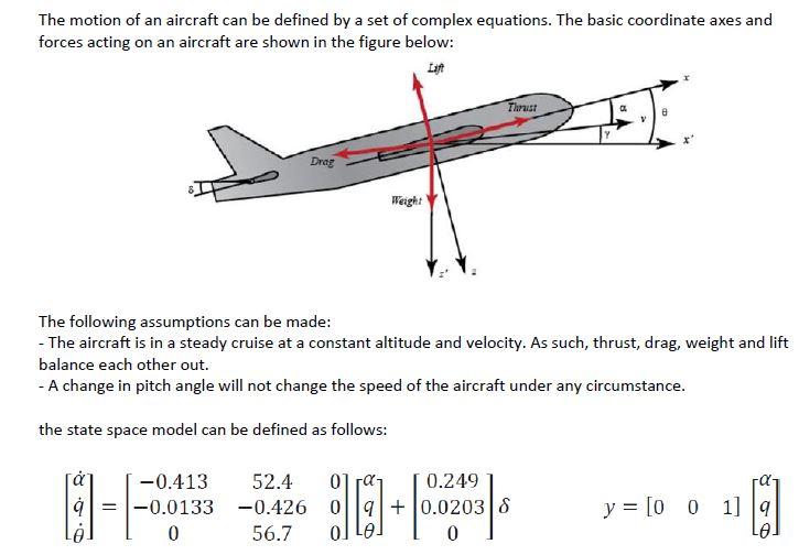 Solved The motion of an aircraft can be defined by a set of | Chegg.com