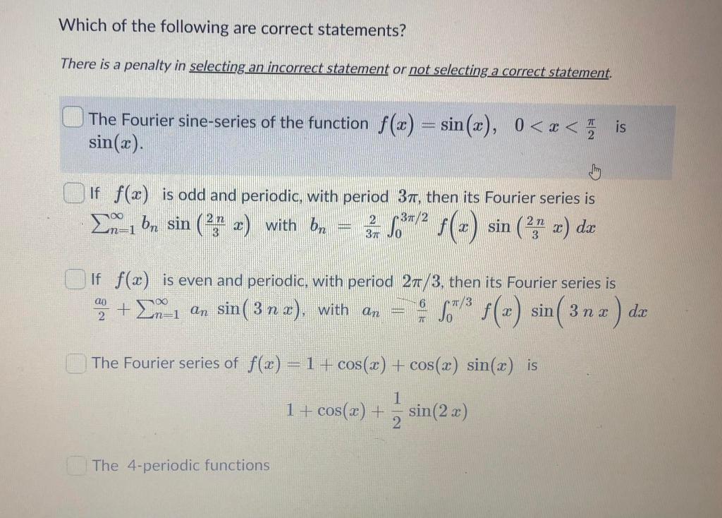 Solved Which of the following are correct statements? There | Chegg.com