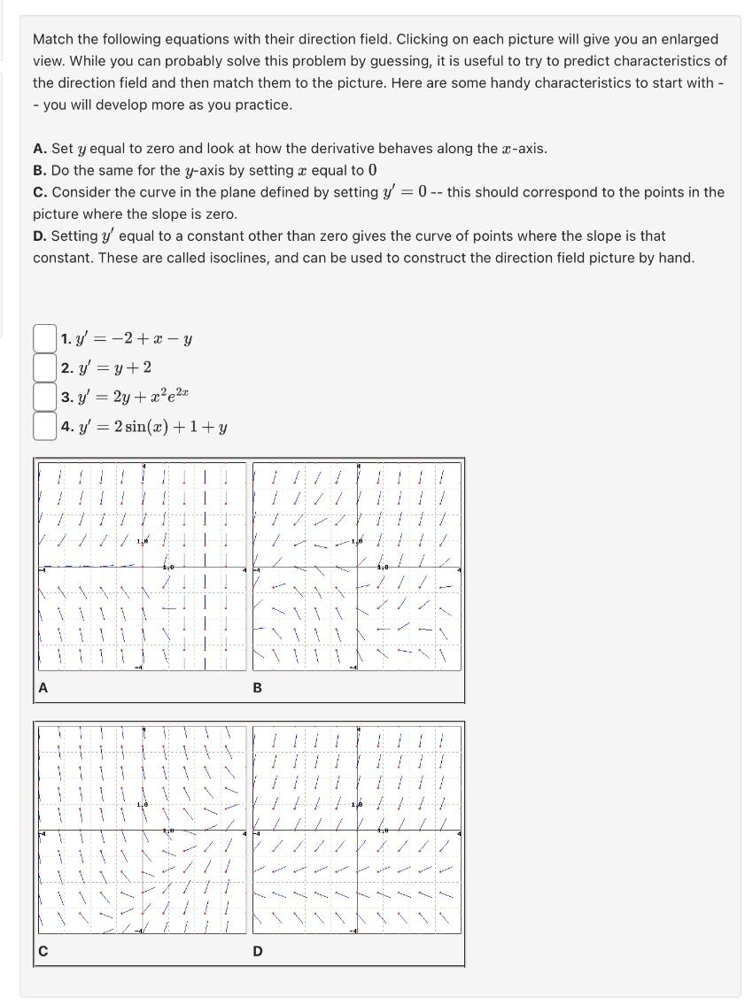 Solved Match the following equations with their direction | Chegg.com