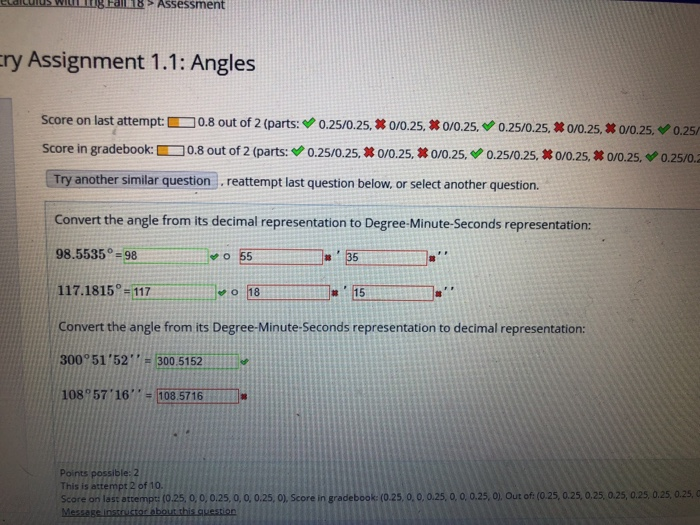 Solved Assessment | ry Assignment 1.1: Angles score on last | Chegg.com