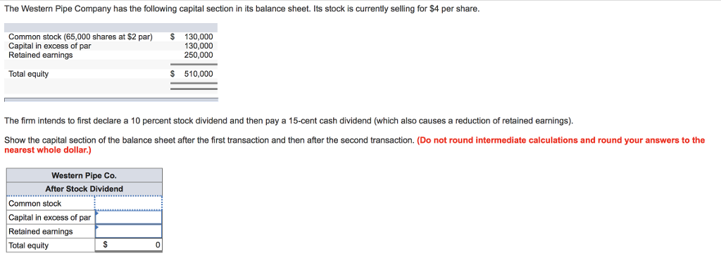 Solved The Western Pipe Company has the following capital | Chegg.com
