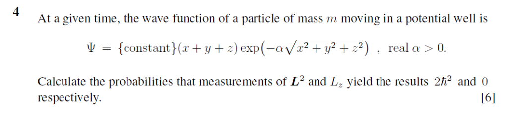 Solved 4 At a given time, the wave function of a particle of | Chegg.com