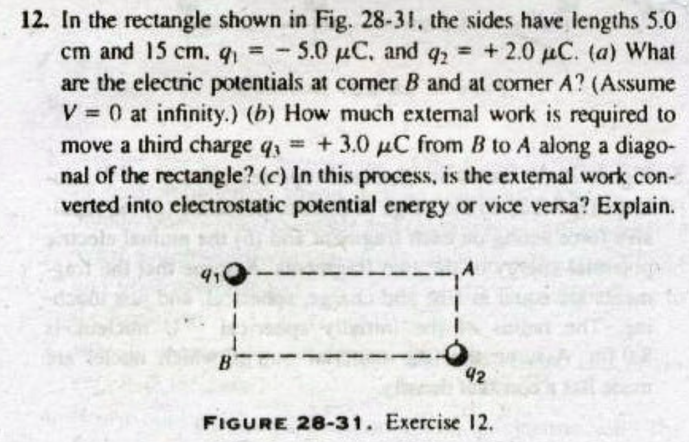 Solved 12. In the rectangle shown in Fig. 28-31, the sides | Chegg.com