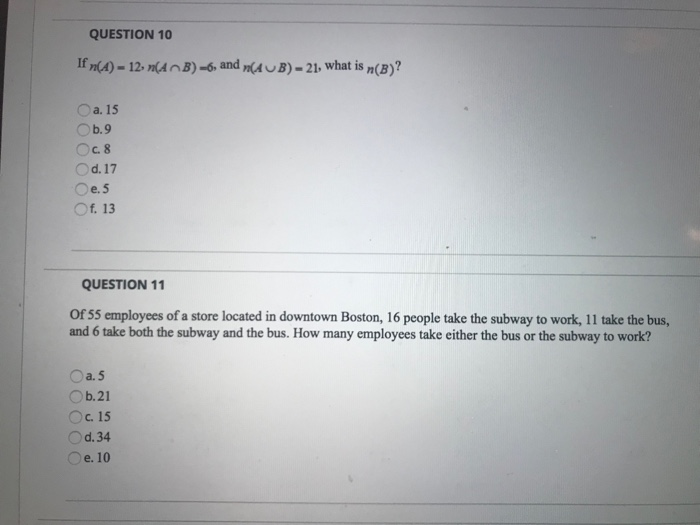 Solved QUESTION 5 Let A And B Be Subsets Of A Universal Set | Chegg.com