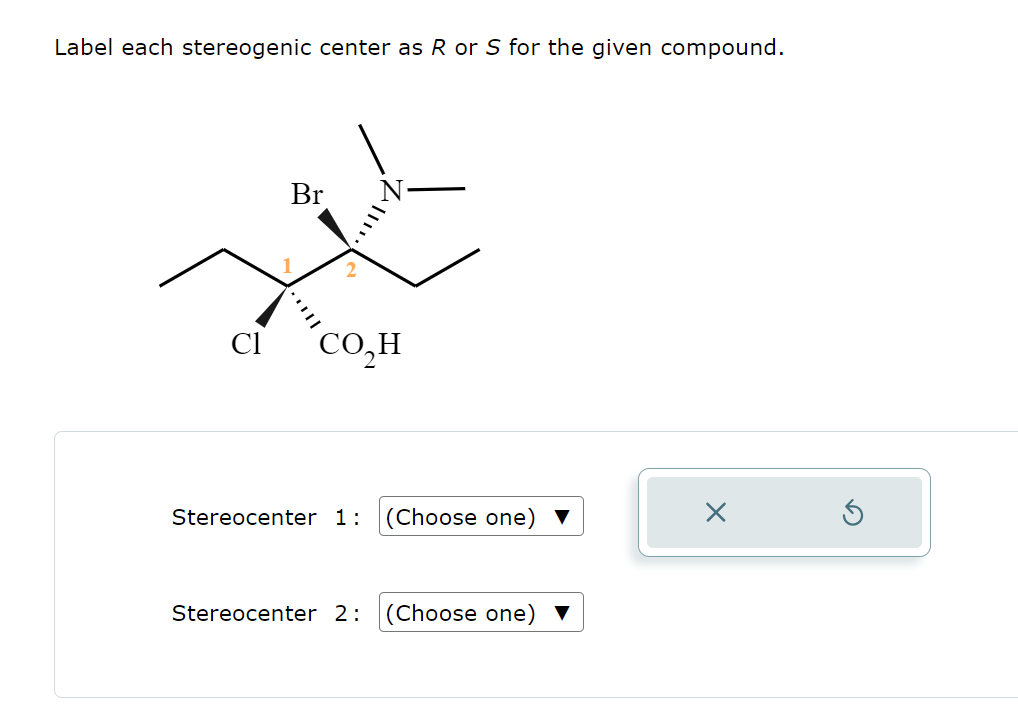 Solved Label Each Stereogenic Center As R ﻿or S ﻿for The