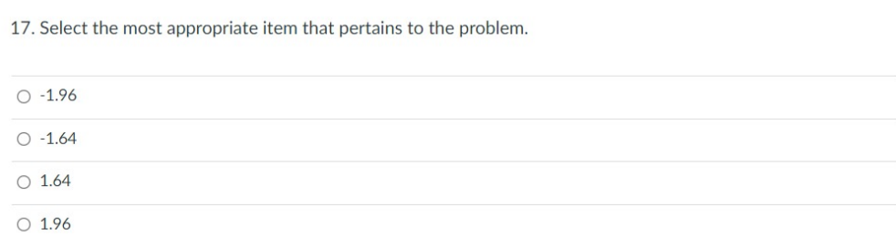 Solved USE THE INFORMATION BELOW TO ANSWER PROBLEMS 16 THRU | Chegg.com
