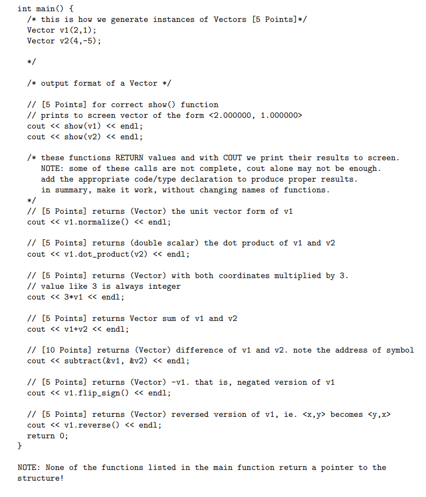 c vector element assignment