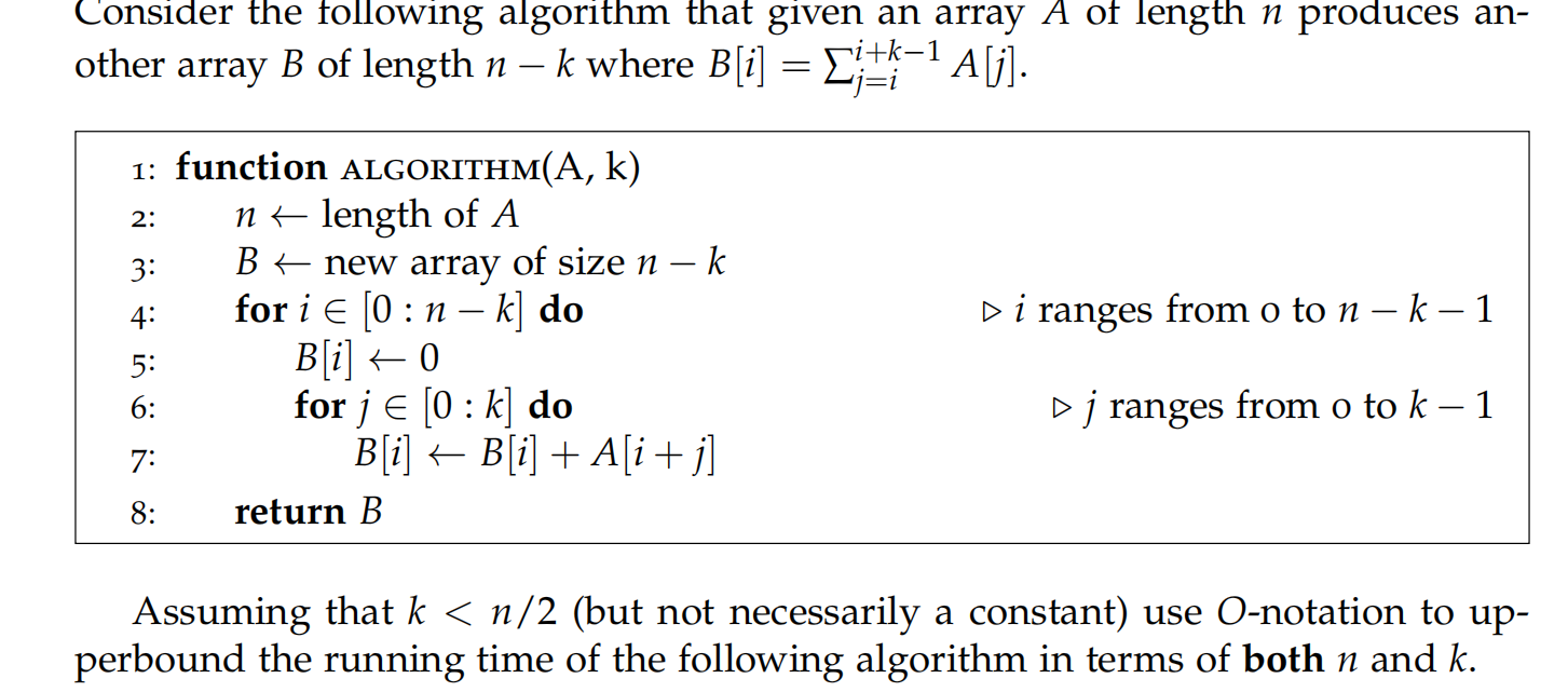 Solved Consider The Following Algorithm That Given An Array | Chegg.com