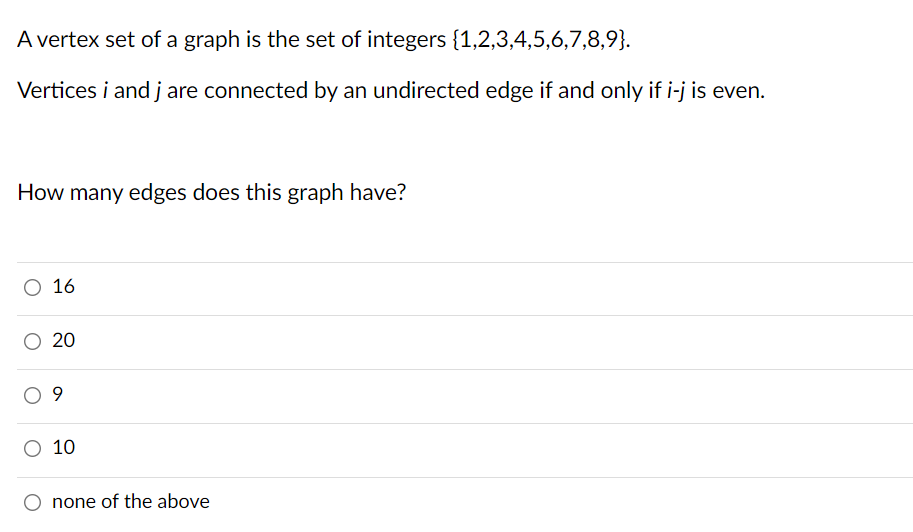 Solved A vertex set of a graph is the set of integers | Chegg.com