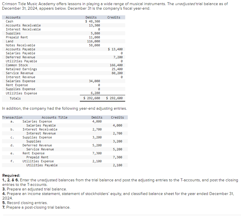 Solved Crimson Tide Music Academy offers lessons in playing