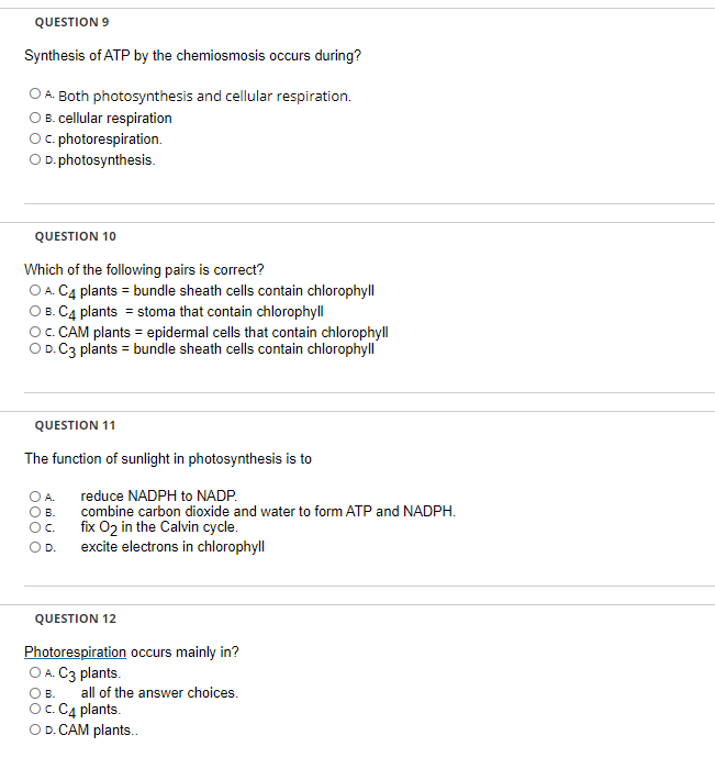 Solved QUESTION 9 Synthesis of ATP by the chemiosmosis | Chegg.com