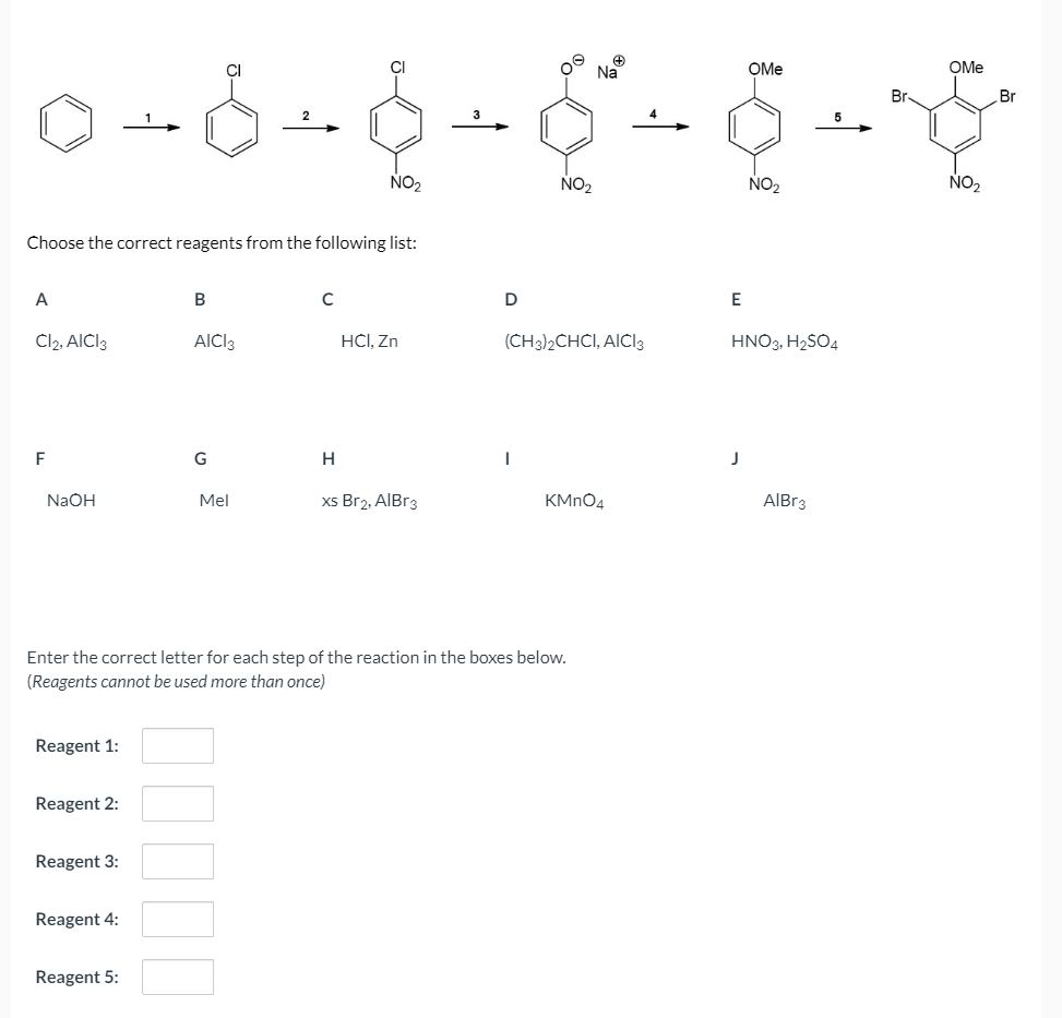 Solved Identify the reagents necessary to accomplish each of | Chegg.com