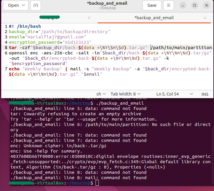 Solved 1. Write a script using your favorite editor. The | Chegg.com