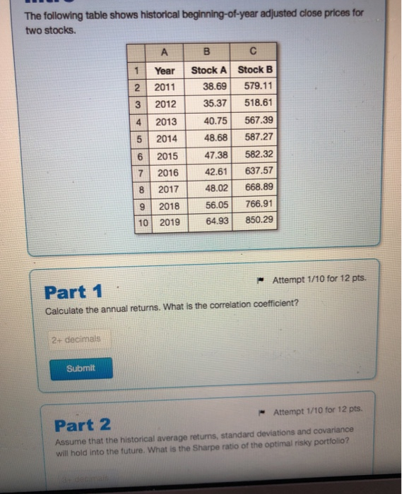 solved-the-following-table-shows-historical-chegg