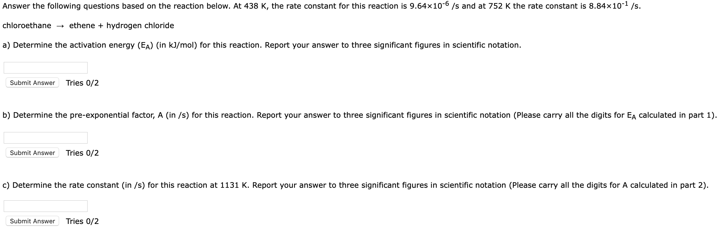 Solved Answer the following questions based on the reaction | Chegg.com