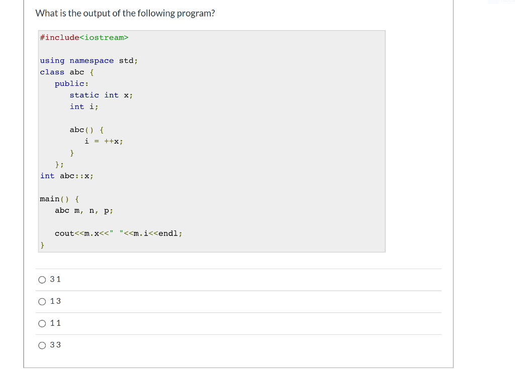 solved-what-is-the-output-of-the-following-code-void-mai