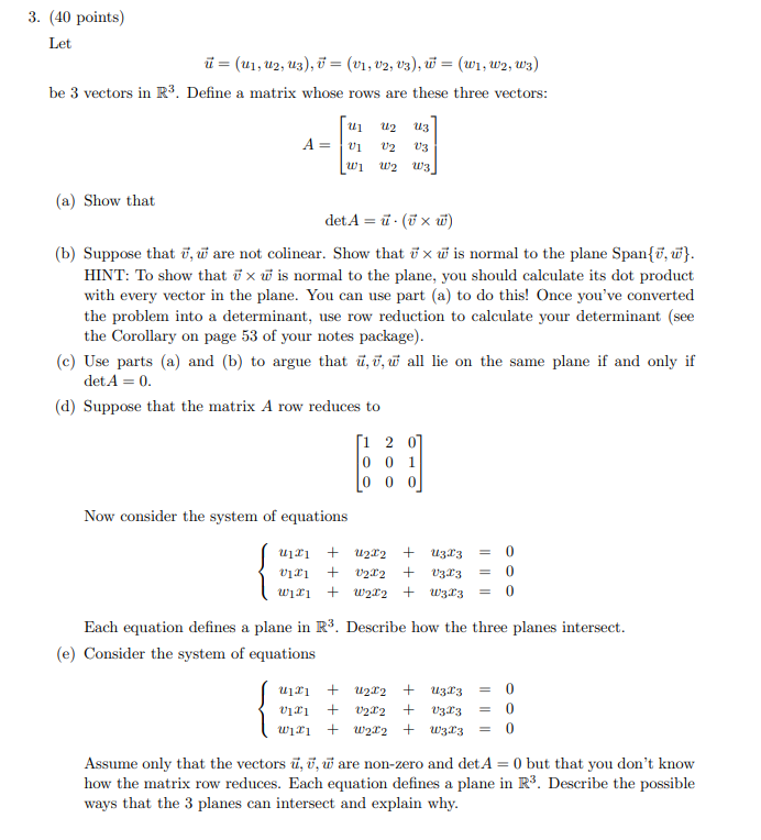 Solved 1. (20 points) (a) Consider the matrix 2 2 0 37 3 t t | Chegg.com