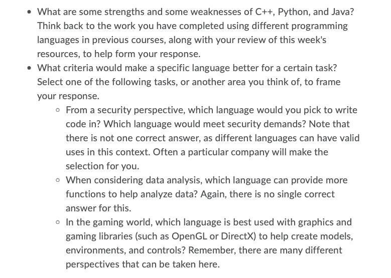 what-are-some-strengths-and-some-weaknesses-of-c-chegg