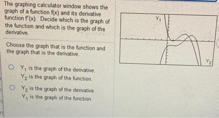 Solved The graphing calculator window shows the graph of a | Chegg.com
