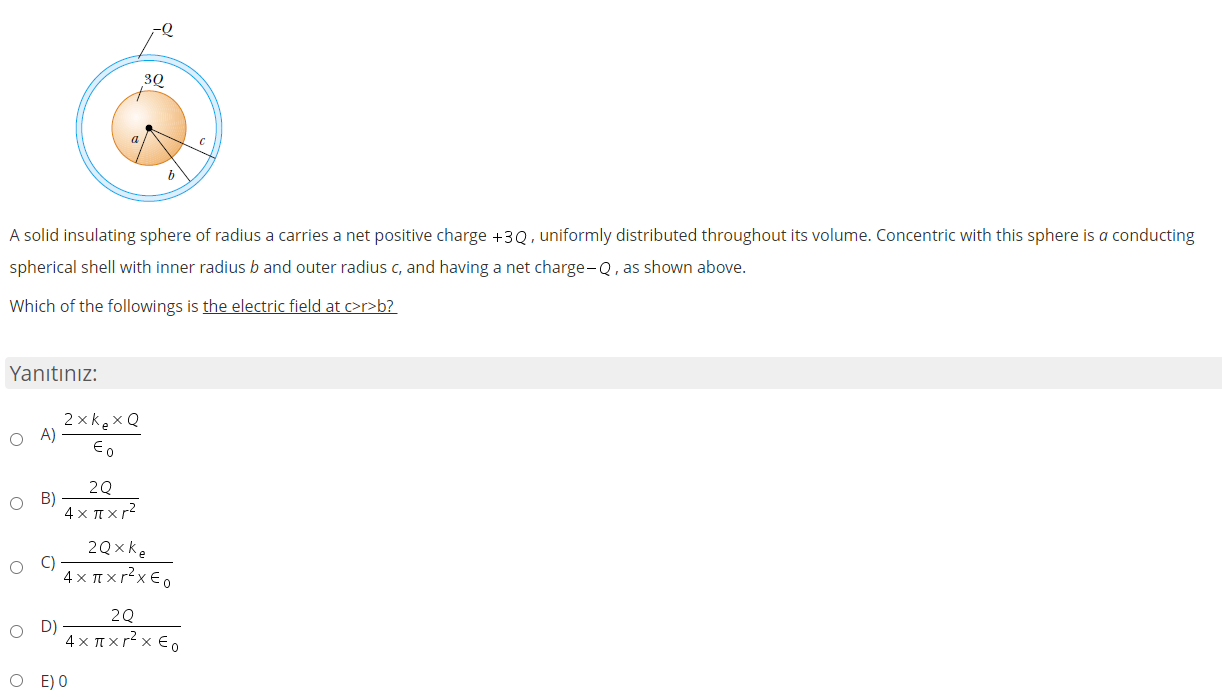 Solved 30 B A Solid Insulating Sphere Of Radius A Carries A | Chegg.com