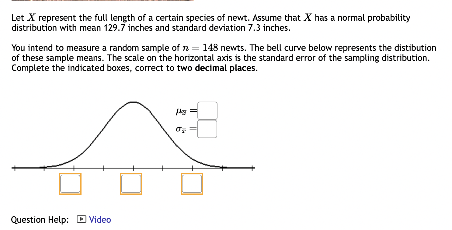 Solved Let x ﻿represent the full length of a certain species | Chegg.com