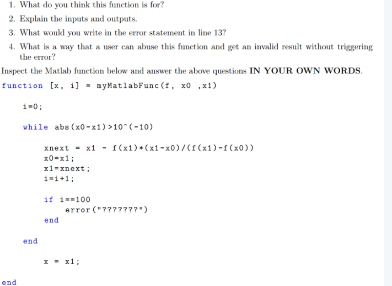 Solved 1. What do you think this function is for? 2. Explain | Chegg.com