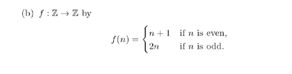 Solved B F Z → Z By N 1 If N Is Even F N 2n If N Is