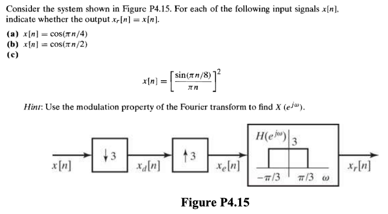 Solved Consider the system shown in Figure P4.15. For each | Chegg.com
